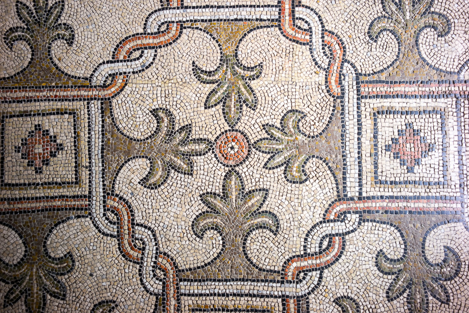 Detail of some of the Mosaic work on the floor