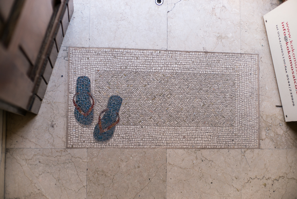 The welcome mat at Koko Mosaico