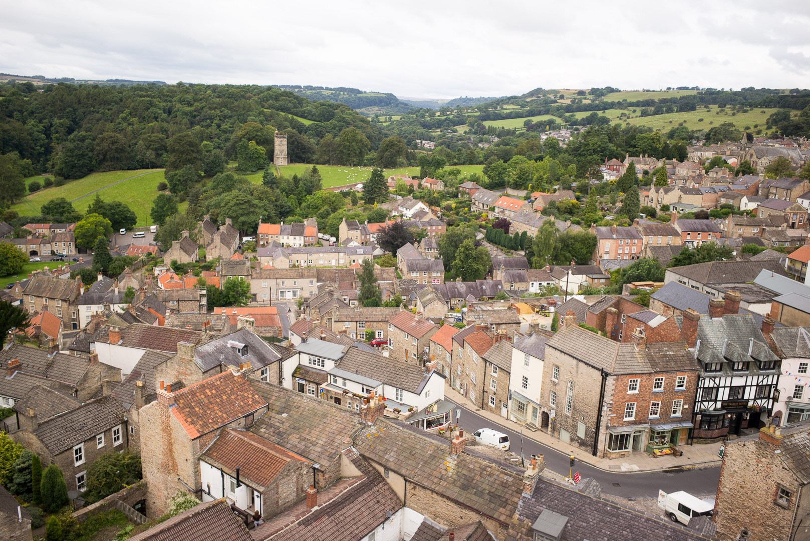 View of Richmond looking East from the Castle Keep.